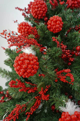 Kit Árvore Faça Você Mesmo Berries Vermelho - 1,50m a 1,80m