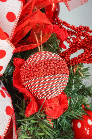 Kit Árvore Faça Você Mesmo Minnie/Disney Vermelho/Branco - 1,50m a 1,80m