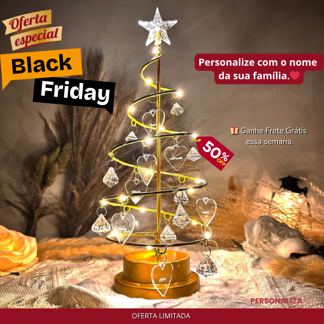 Árvore de Natal Personalizada com nomes - PROMOÇÃO FAMÍLIA + FRETE GRÁTIS