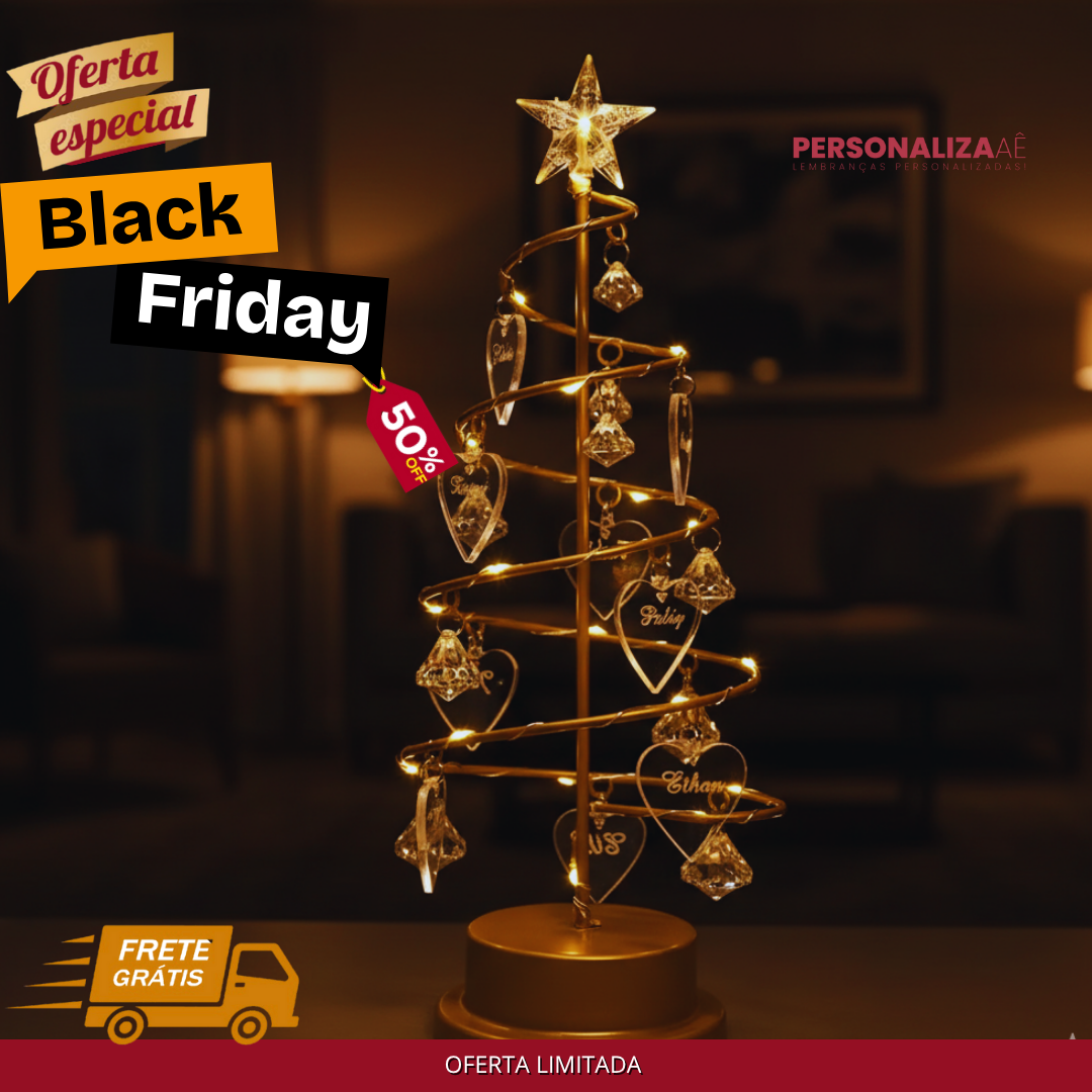 Árvore de Natal Personalizada com nomes - PROMOÇÃO FAMÍLIA + FRETE GRÁTIS