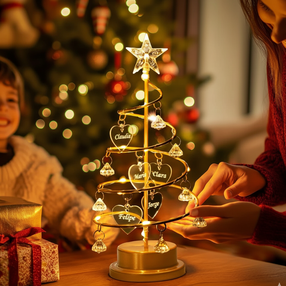 Árvore de Natal Minha Família Eternizada Personalizável