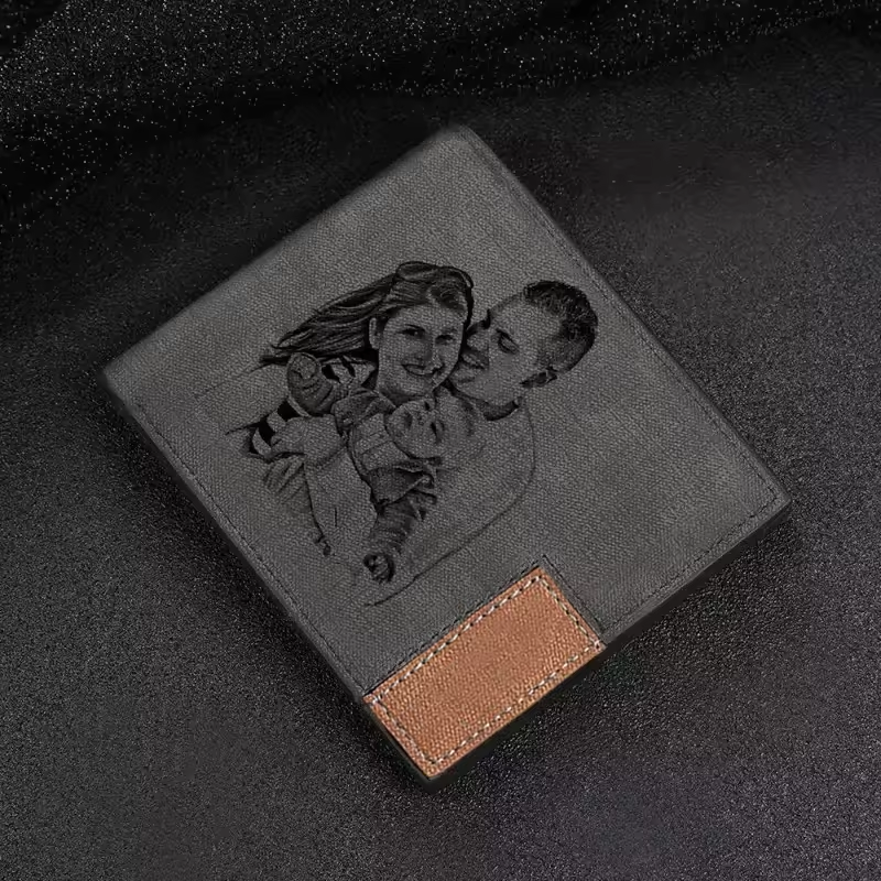 Carteira Premium Personalizada Com Foto - Crie uma Lembrança Única para o Dia dos Pais