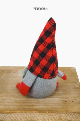 Papai Noel escandinavo tecido cinza/vermelho - 18cm - c/1