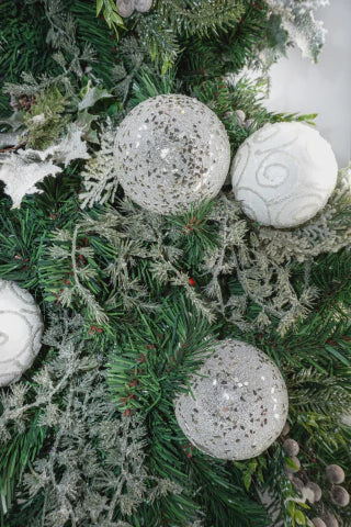 Kit Para Árvore Faça Você Mesmo Neve Natal Branco/Verde