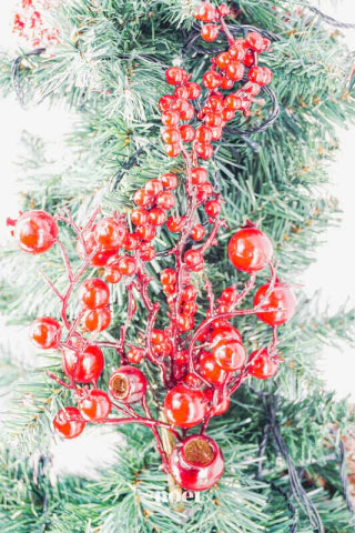 Galho natalino berry vermelho - 50cm c/1