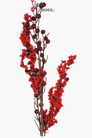 Galho berry Natalino vermelho - 75cm