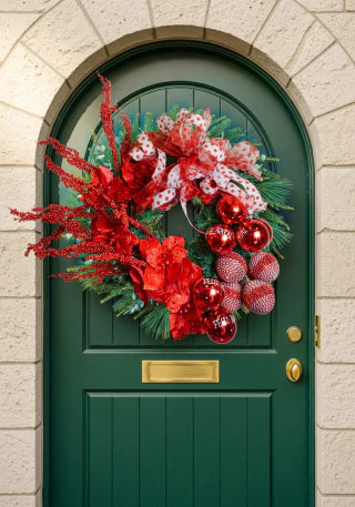 Kit Guirlanda Faça Você Mesmo Minnie/Disney Vermelho/Branco - 60cm