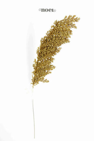 Galho natalino c/ glitter dourado - 51cm c/1