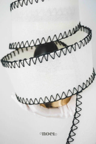 Fita aramada poliéster branco/preto - 6,3cmx9,14m c/1