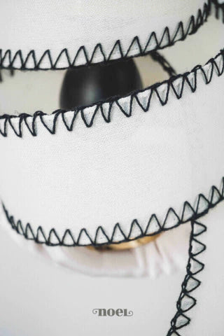 Fita aramada poliéster branco/preto - 6,3cmx9,14m c/1