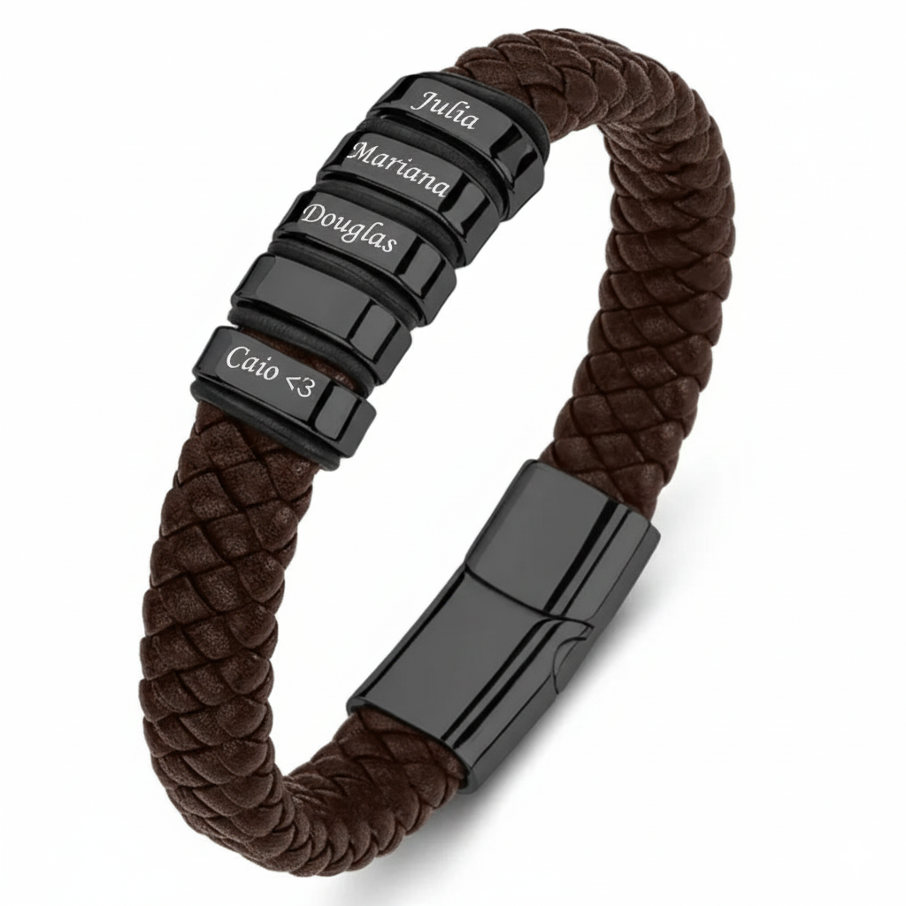Bracelete Masculino Herói da família - PROMOÇÃO com até 5 nomes sem custo adicional!! (ATÉ 5 NOMES POR BRACELETE.)