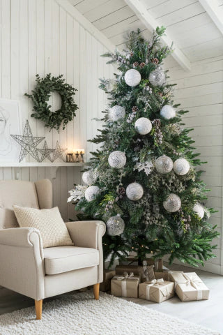 Kit Para Árvore Faça Você Mesmo Neve Natal Branco/Verde