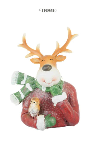 Rena c/Passáro Resina Nude/vermelho - 14cm