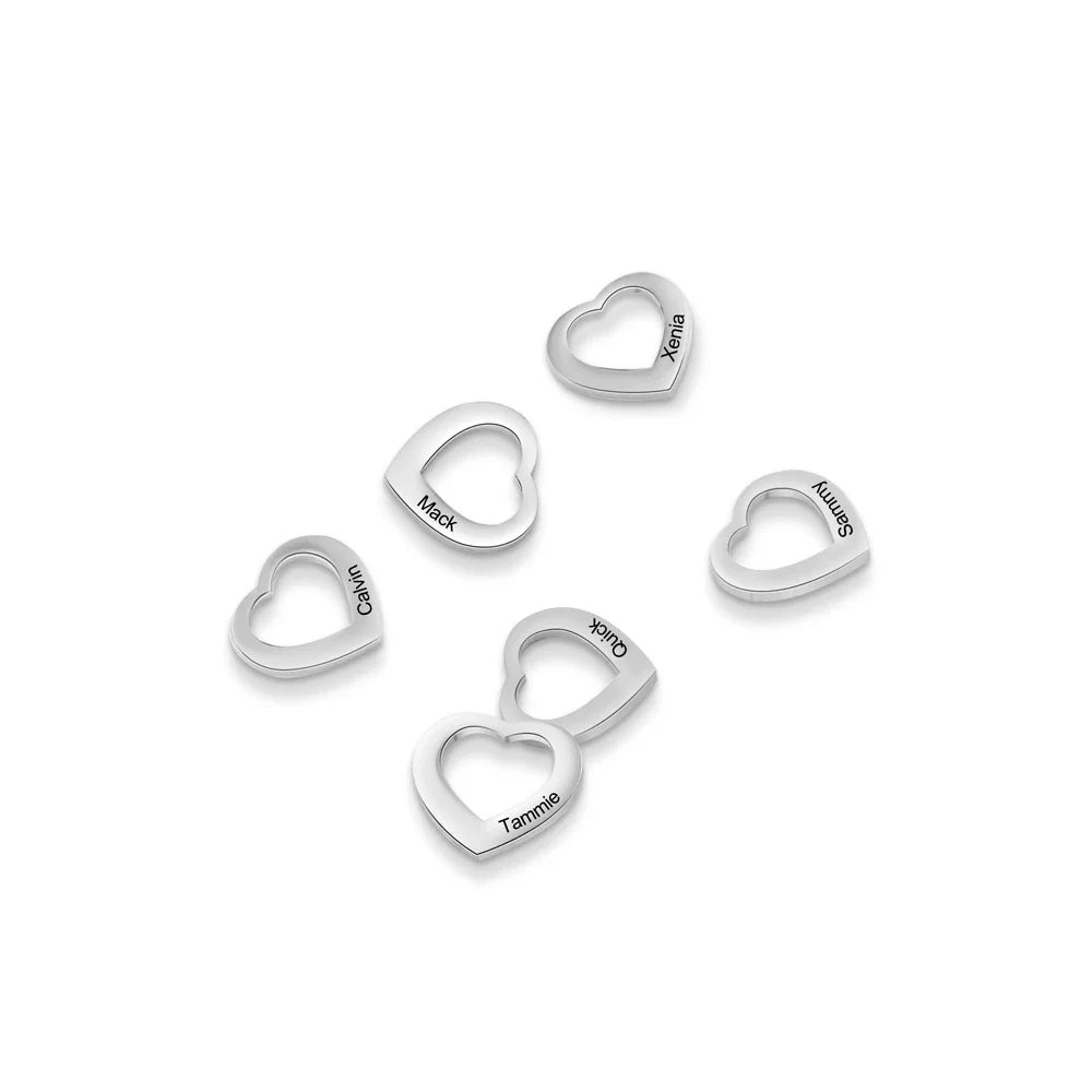 7 Pingentes Avulsos - Pulseira Meus corações