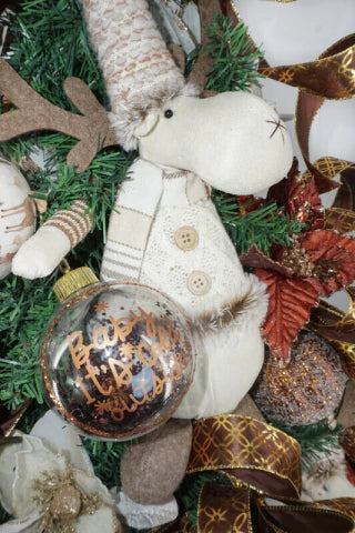 Kit Árvore Faça Você Mesmo Alce Branco/Nude/Marrom - 1,50m a 1,80m