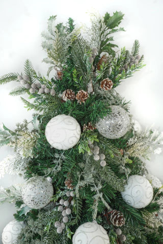 Kit Para Árvore Faça Você Mesmo Neve Natal Branco/Verde