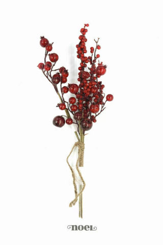 Kit Árvore Faça Você Mesmo Rústica Linho Berries Vermelho/Nude - 1,50m a 1,80m