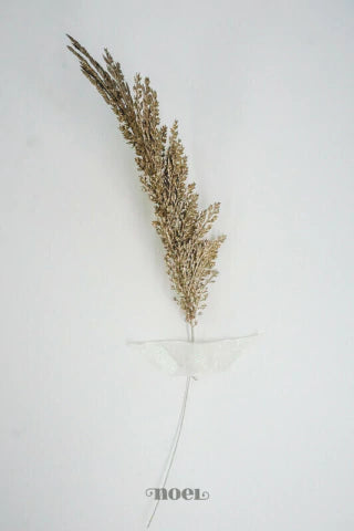 Galho natalino c/ glitter champanhe - 52cm c/1