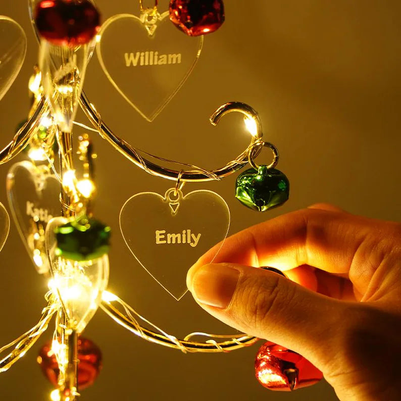 Árvore de Natal Personalizada com nomes - Grave o nome da sua família