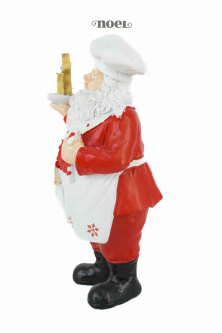 Papai Noel Confeiteiro Resina Vermelho/Branco - 20cm