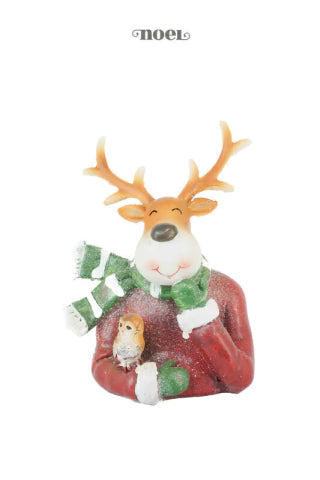 Rena c/Passáro Resina Nude/vermelho - 14cm